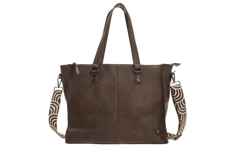 Amiek Veghel shopper bruin 45 cm