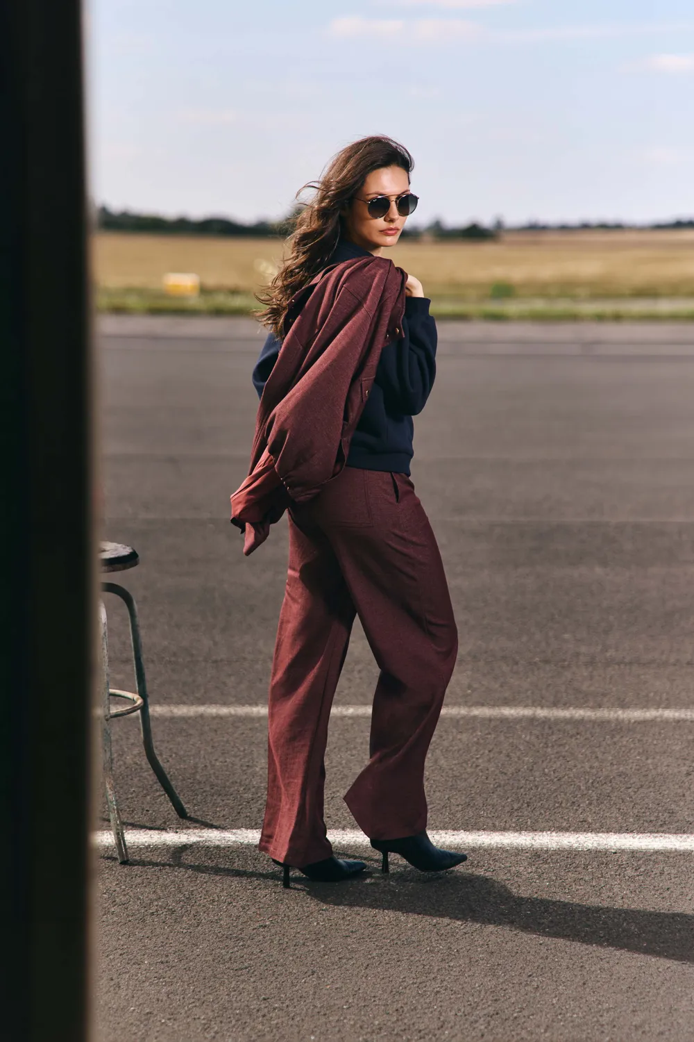 La Petite Etoile Pelya broek bordeaux maat 1 recht