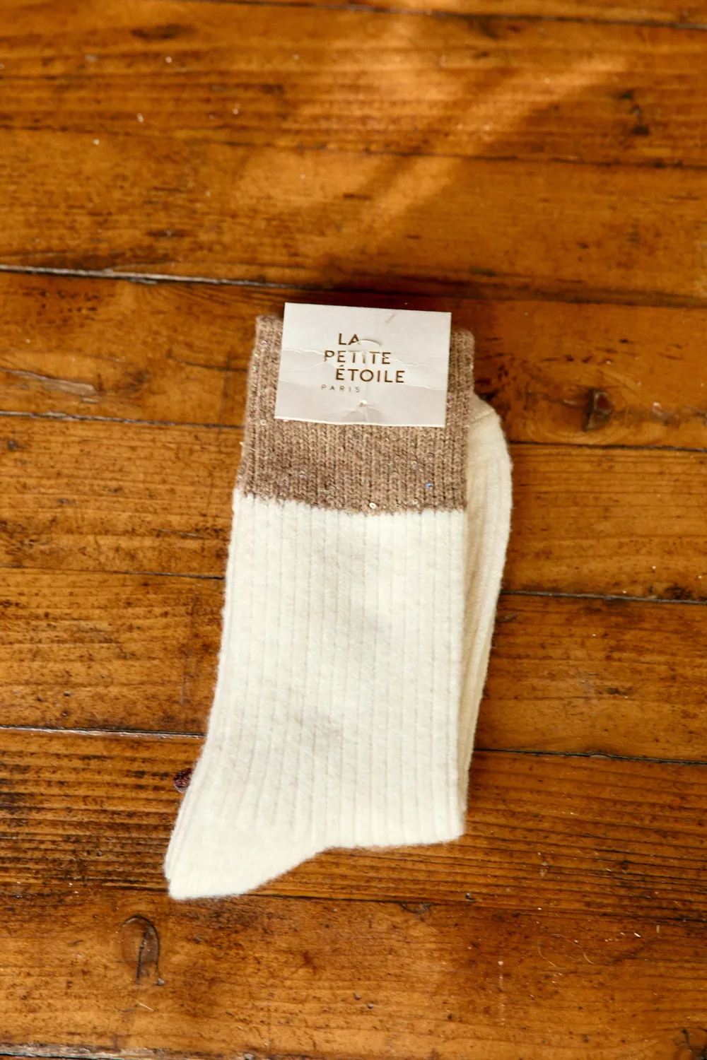 La Petite Etoile Adam sokken ecru beige bruin 3-pack