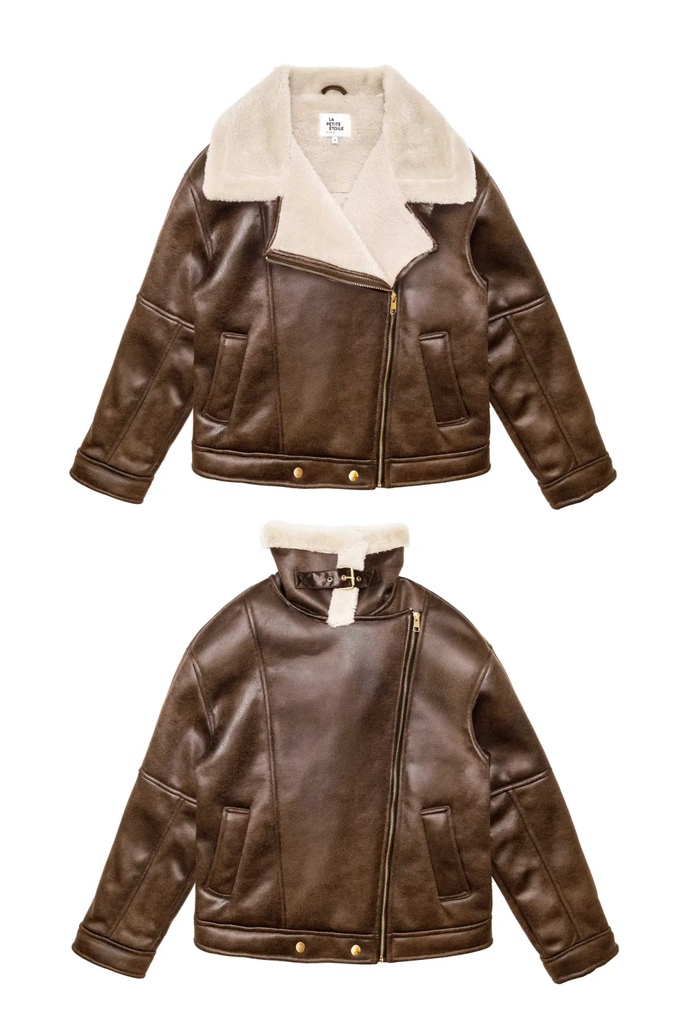 La Petite Etoile Noa bomberjas bruin teddy
