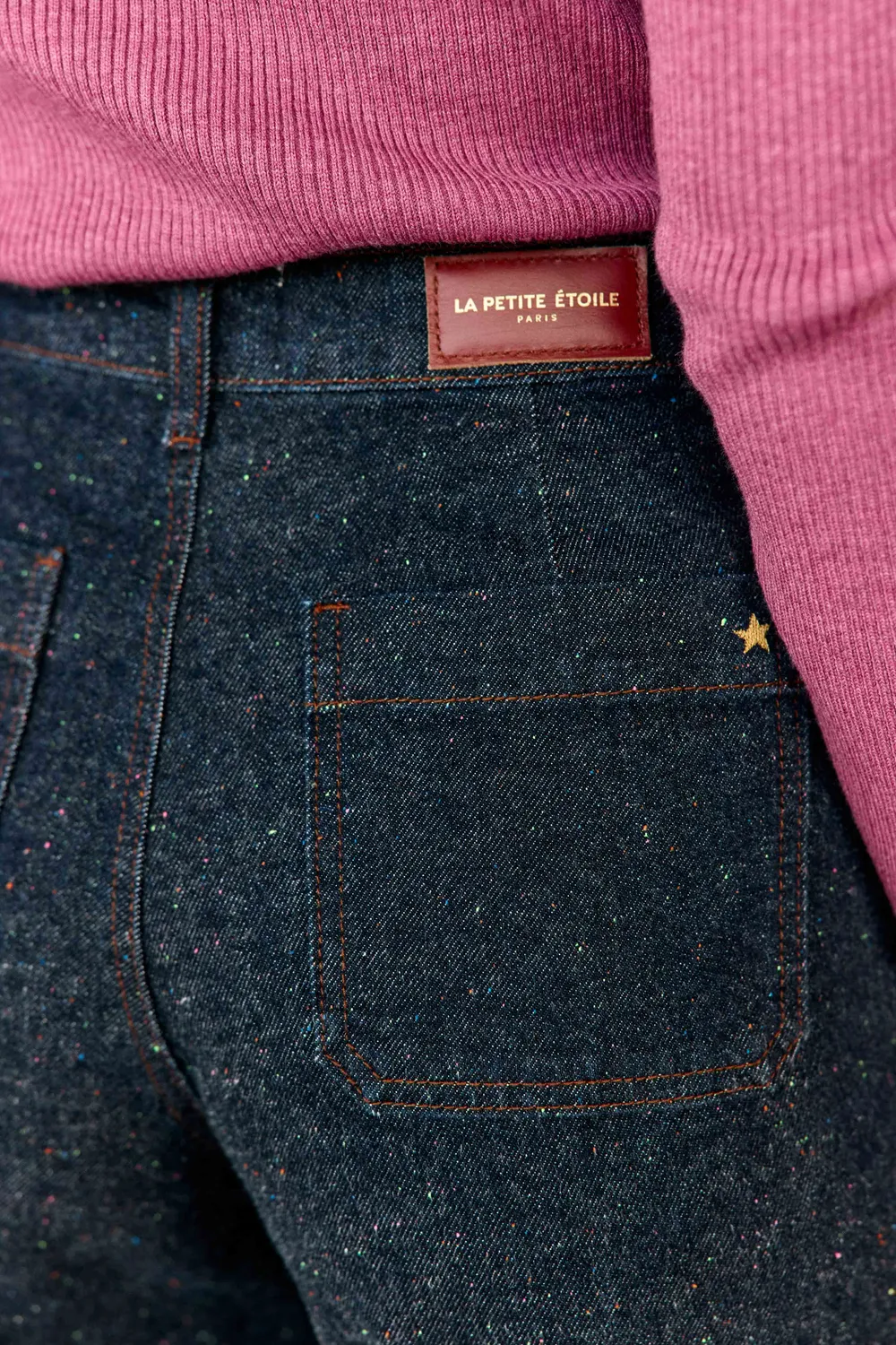 La Petite Etoile Atlanty jeans brut wijd pailletten