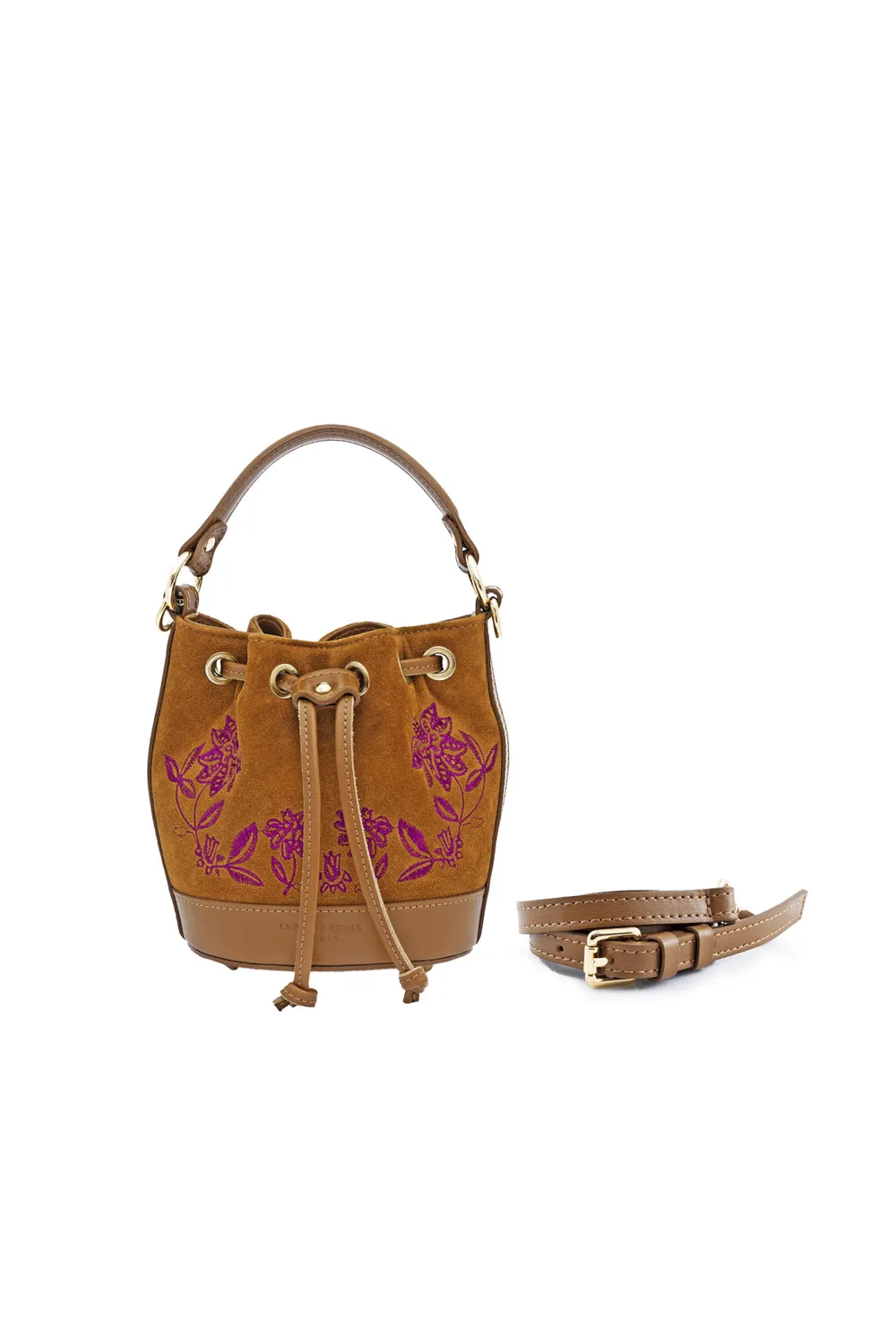 La Petite Etoile Aimmy leren tas camel emmer