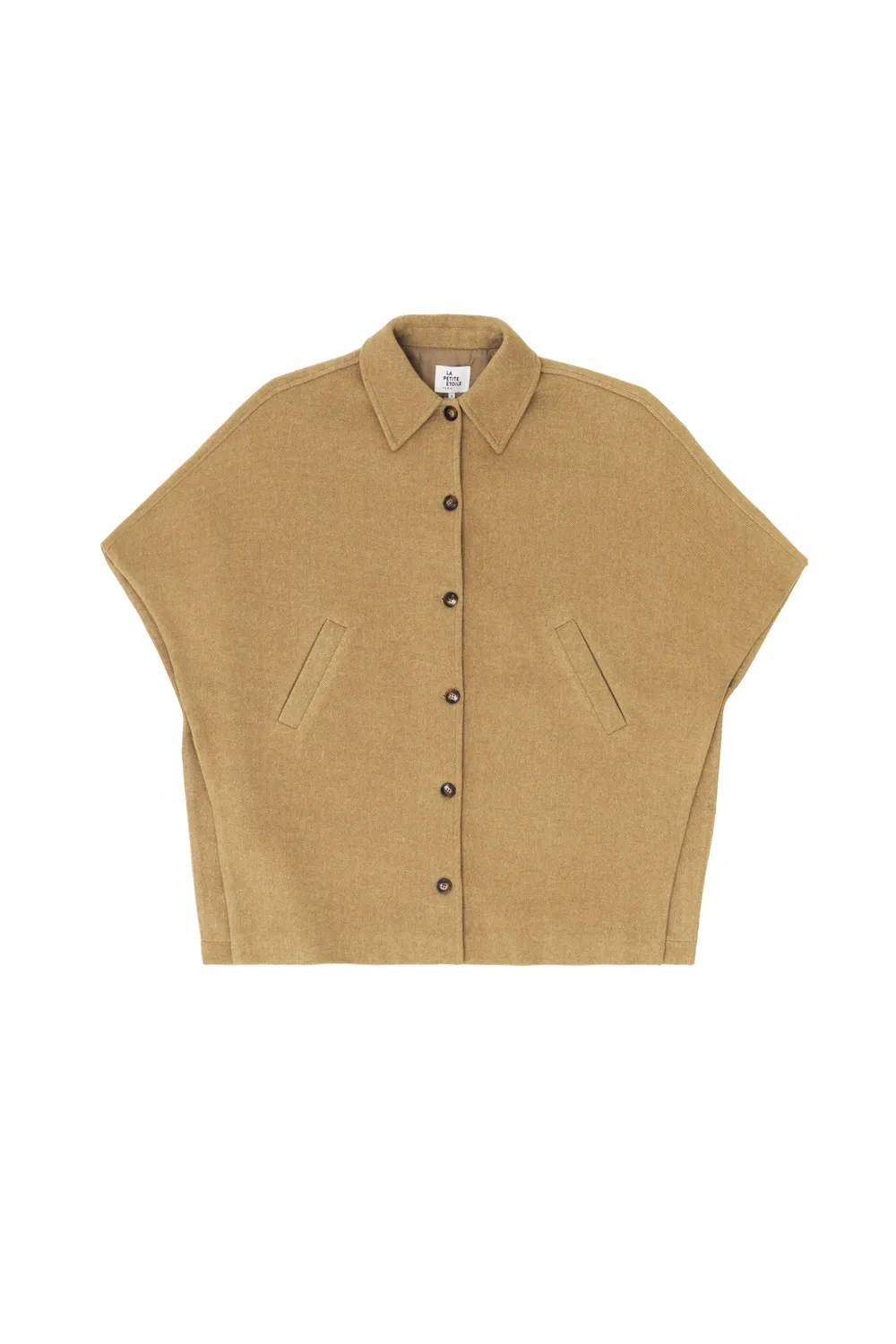 La Petite Etoile Netto cape camel wol middellang
