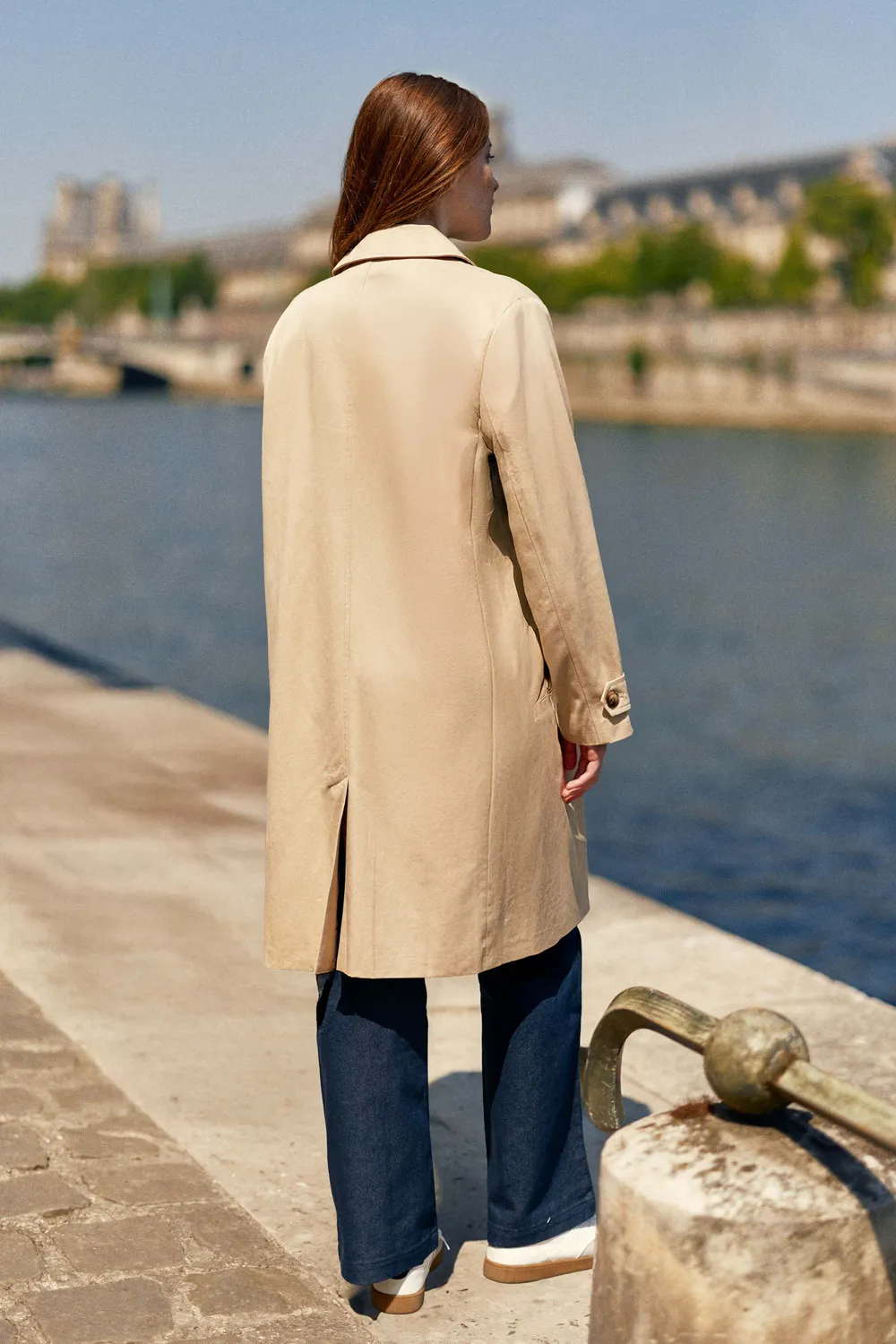 La Petite Etoile Nevin trenchcoat beige midi