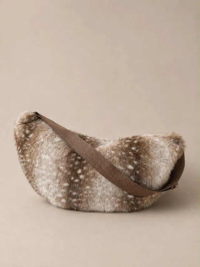 Amiek Fluffy Moon Bag bambi schoudertas
