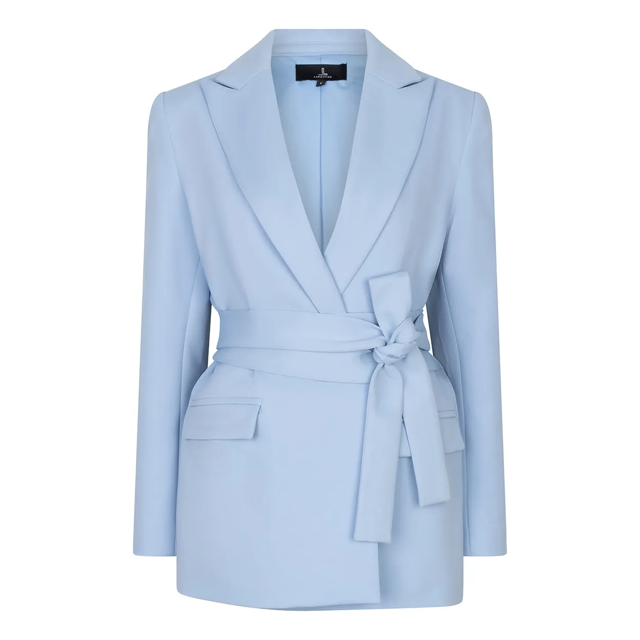 Laboutiek Frame Blazer blazer lichtblauw ceintuur