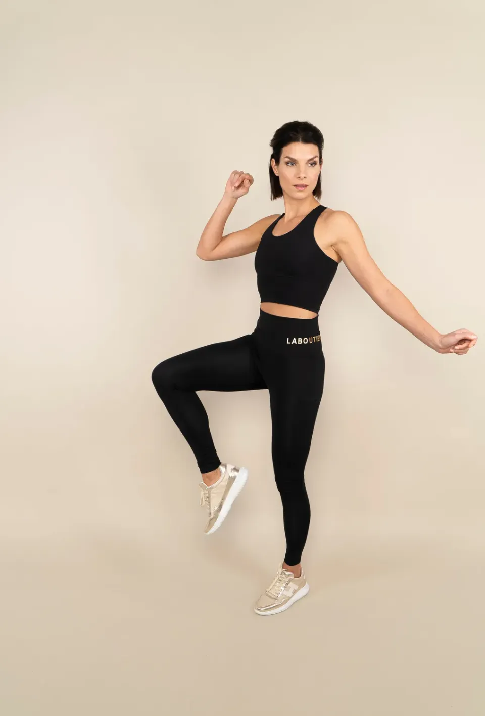 Laboutiek Sport Bra sport bh zwart goud
