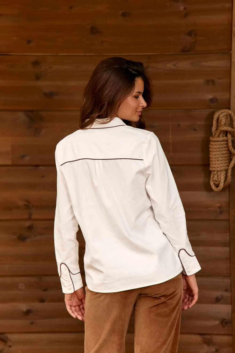 La Petite Etoile Clemt blouse ecru borduursel