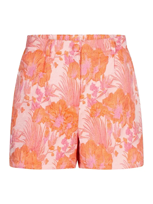Amiek Short Isla short oranje bloemenprint S