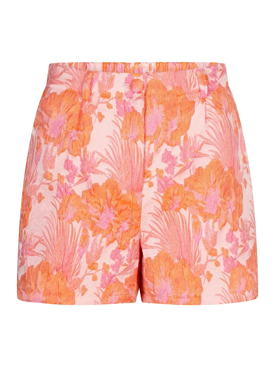 Amiek Short Isla short oranje bloemenprint S