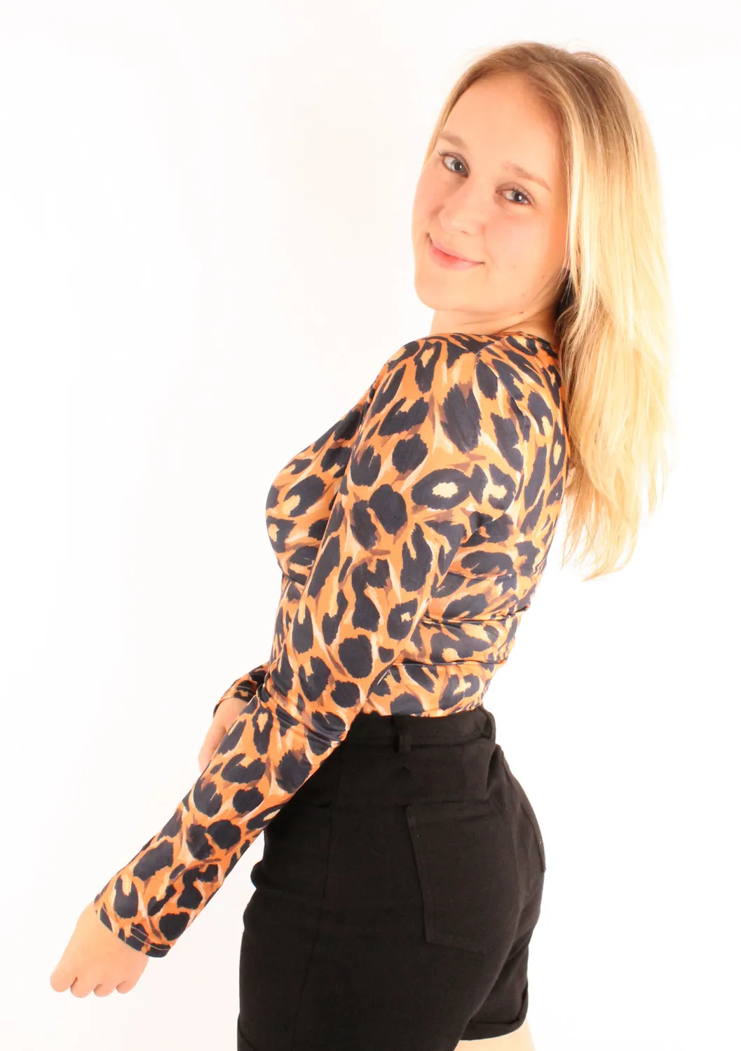 LOVEDRUNKY Animal brique body met V-hals