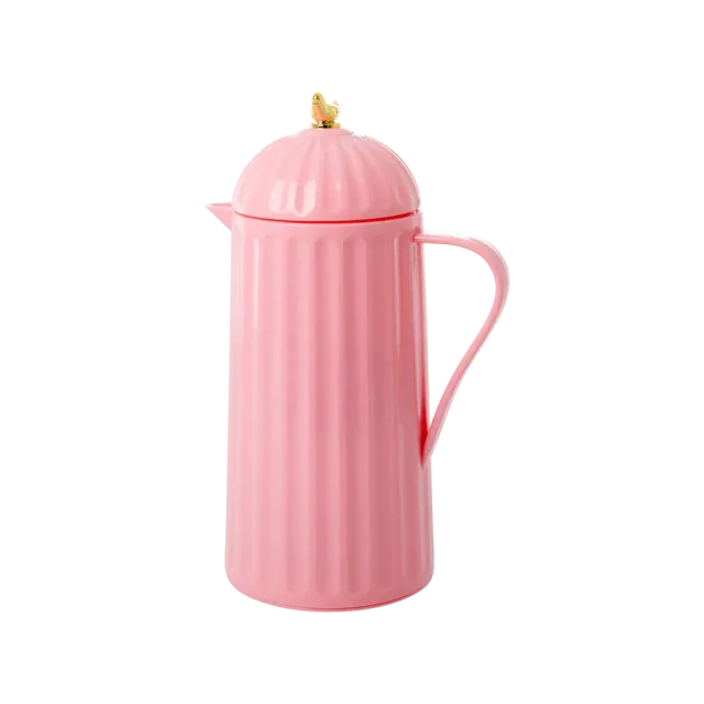 Amiek Thermoskan roze thermosfles 1 liter vogeltje