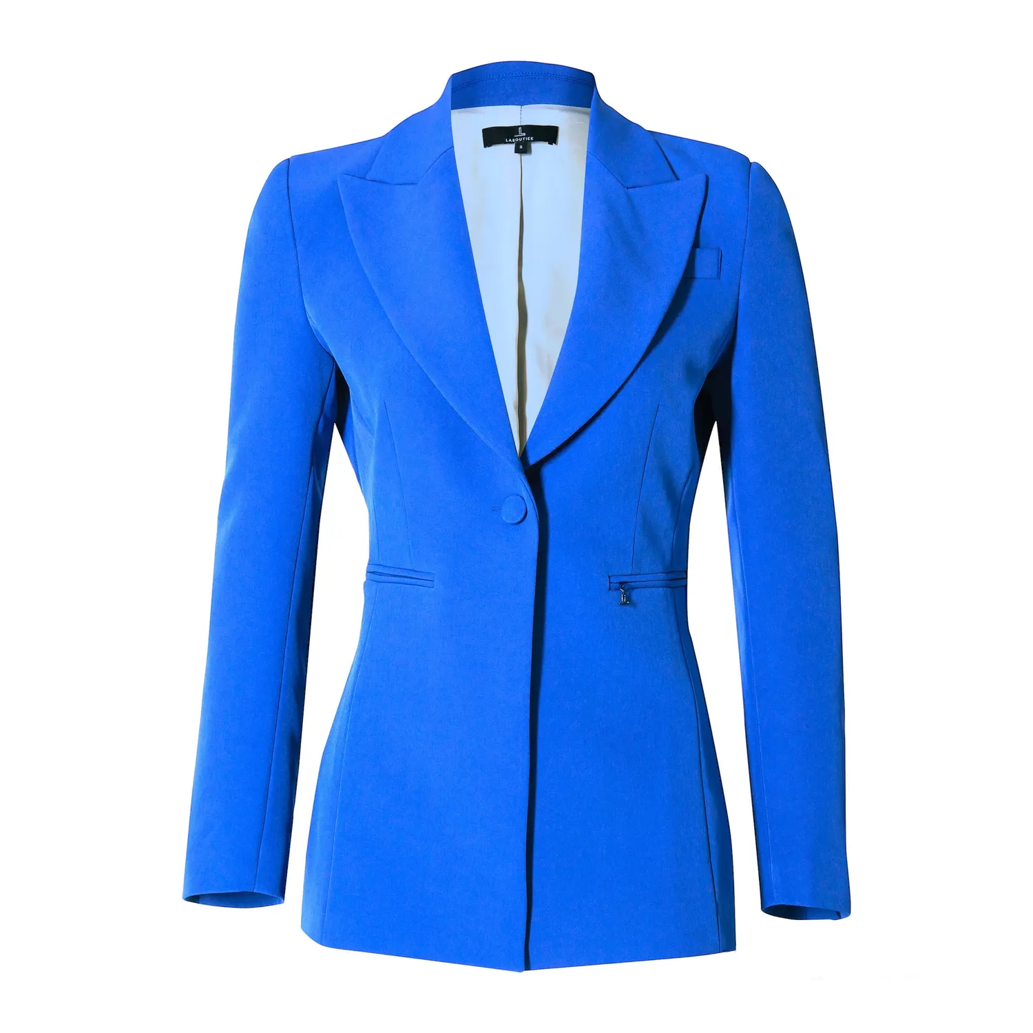 Laboutiek Blazer Long Model blazer kobaltblauw lang