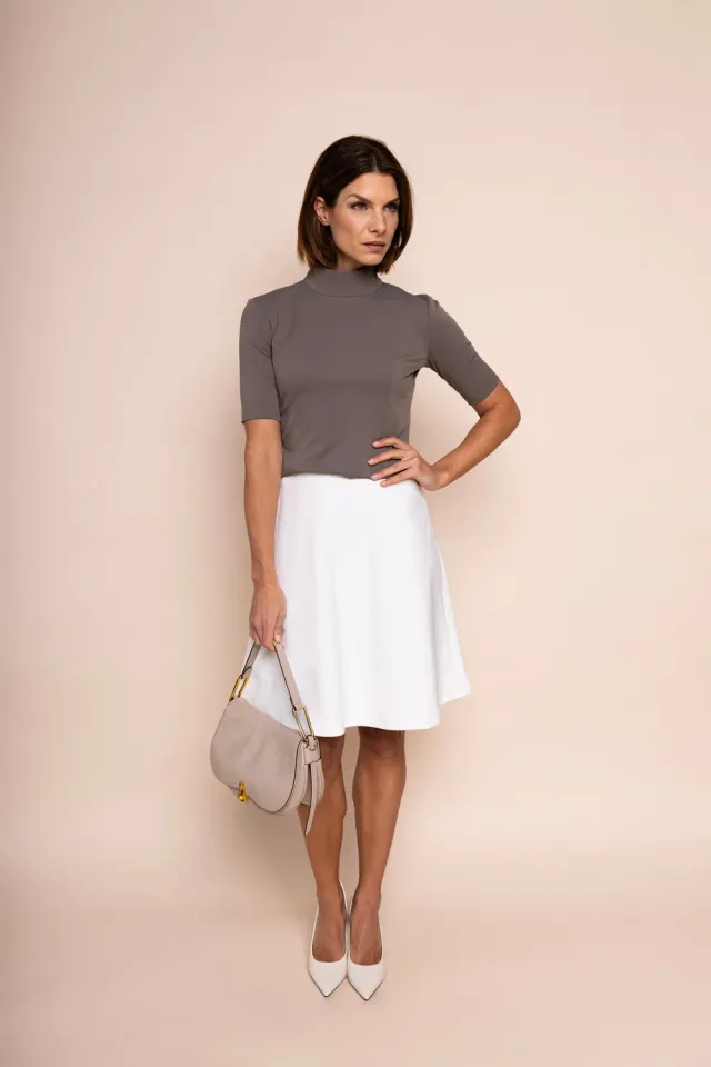 Laboutiek Flare Skirt uitlopende rok off white