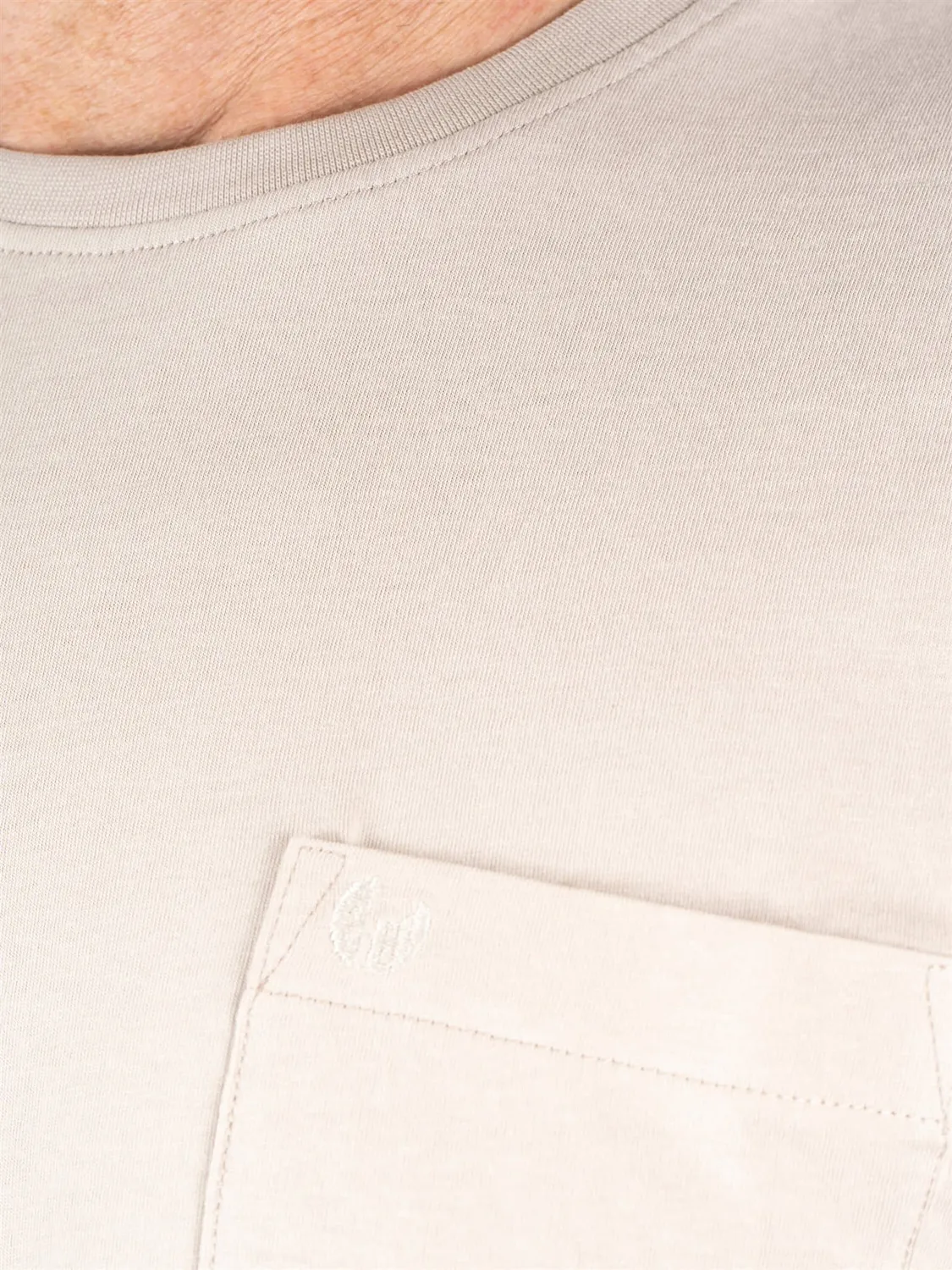 Pre End uni heren T-shirt katoen borstzak ecru