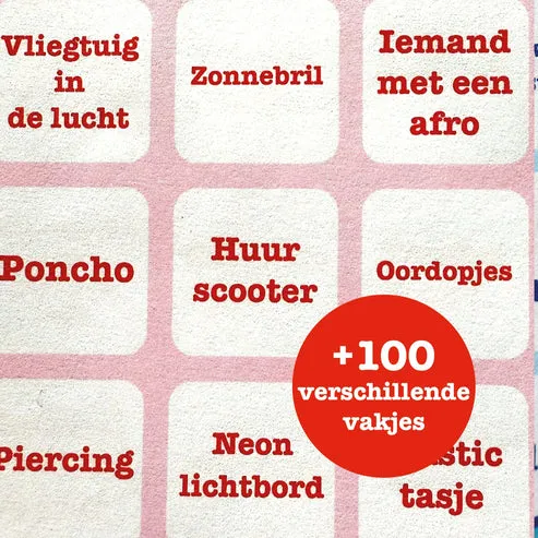 Amiek Terrasjes Bingo bingospel boekje A6 herkenbaar