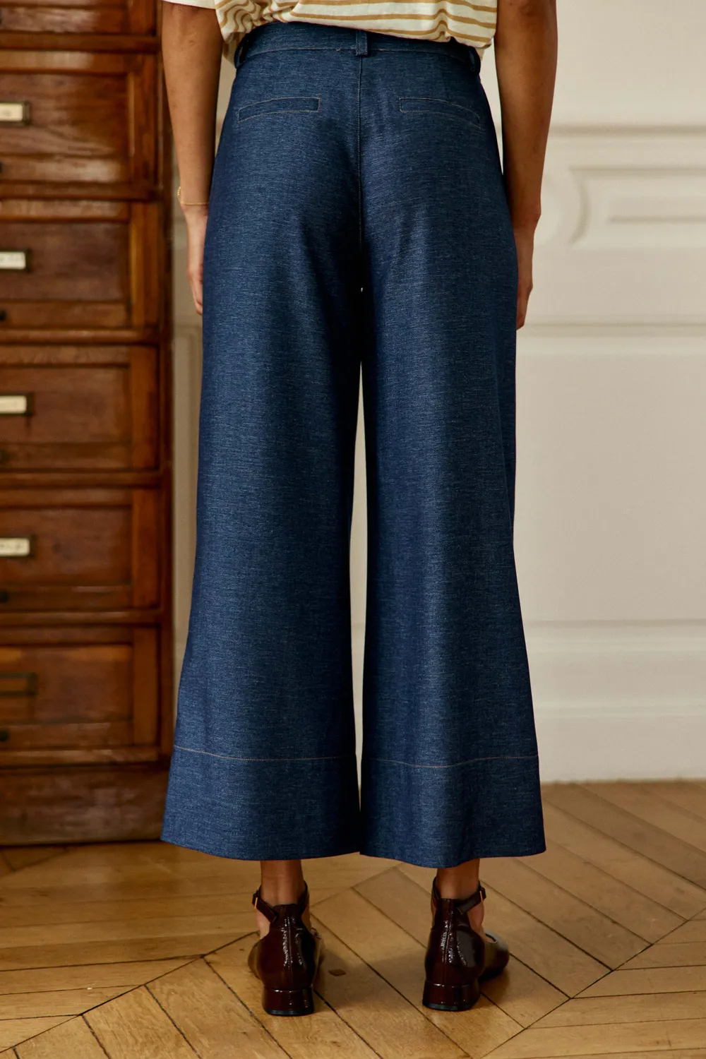 La Petite Etoile Atlanto wijde broek marine 7/8