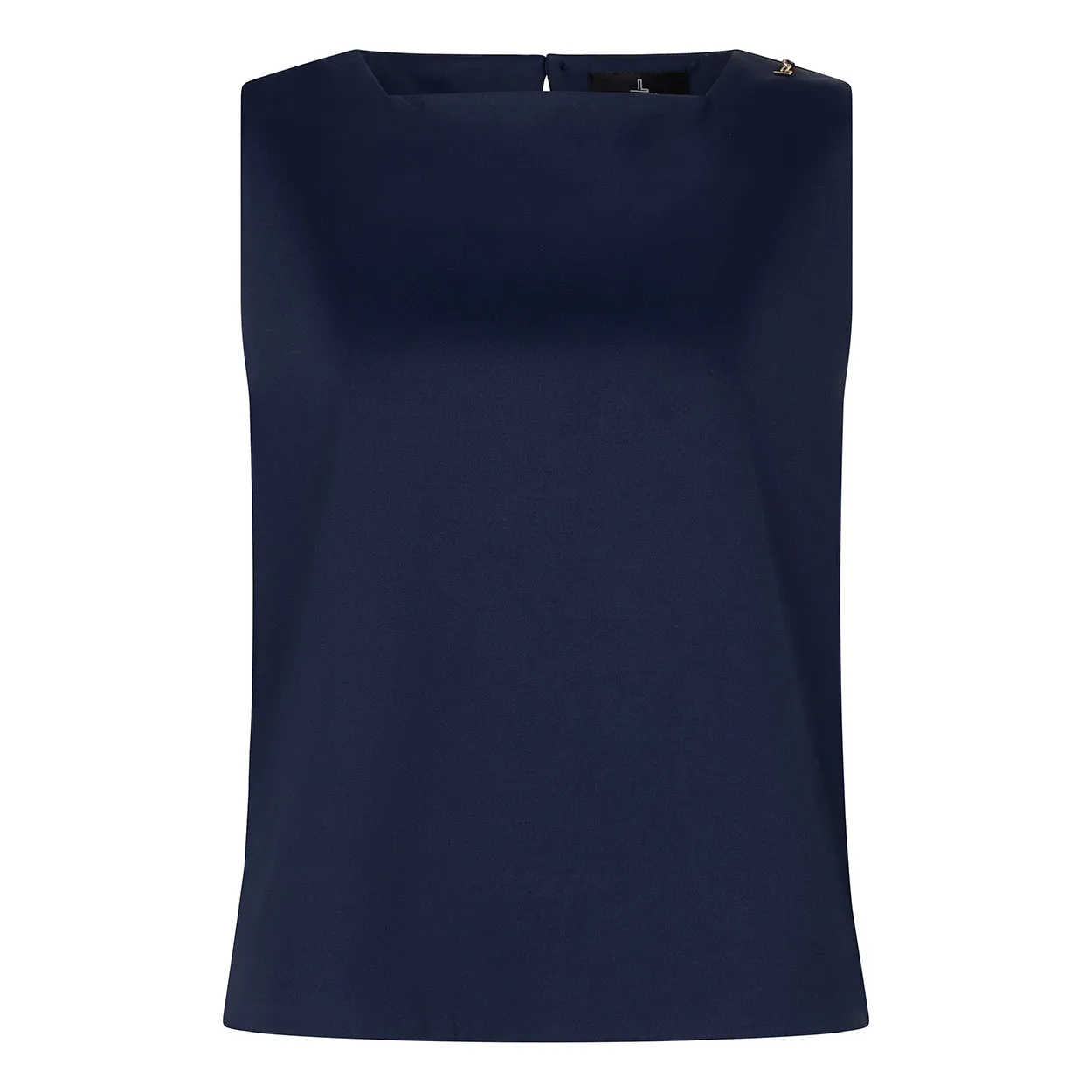 Laboutiek Linea Top mouwloze top navy gevoerd