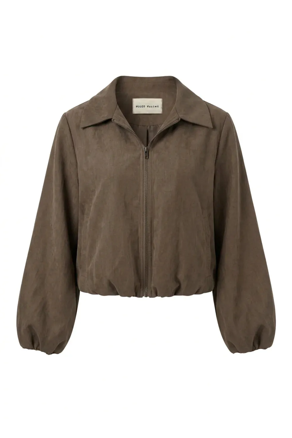 Amiek Bondi puff jacket taupe kort