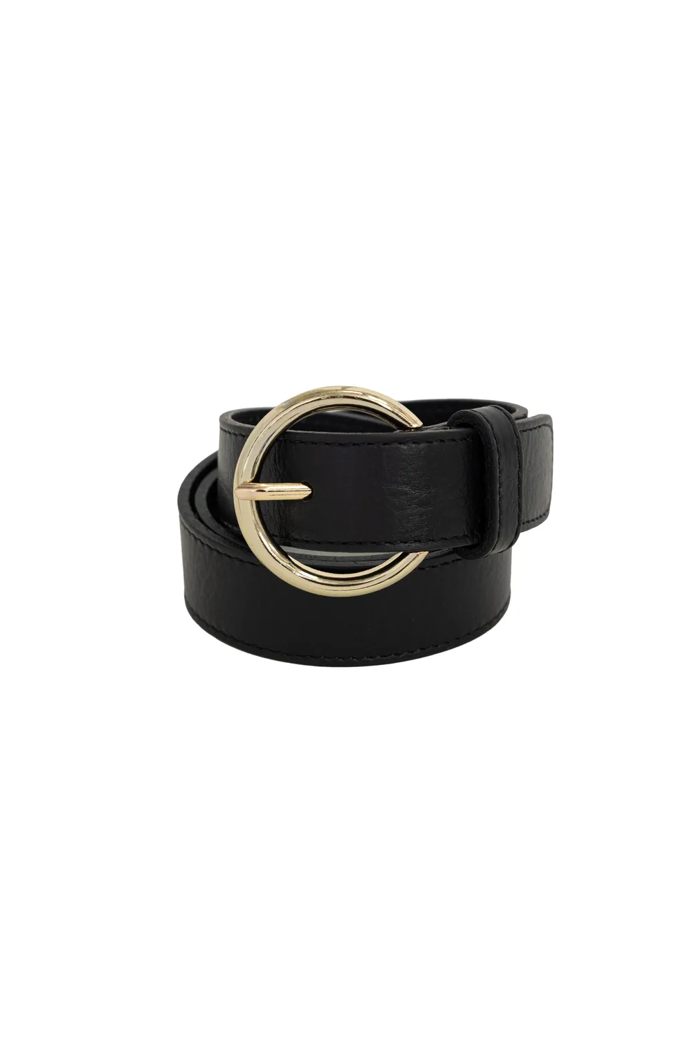 La Petite Etoile Dixon riem zwart leer gouden gesp