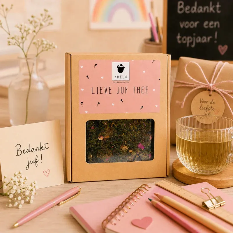 Amiek Lieve Juf thee groene thee aardbei 50 gram