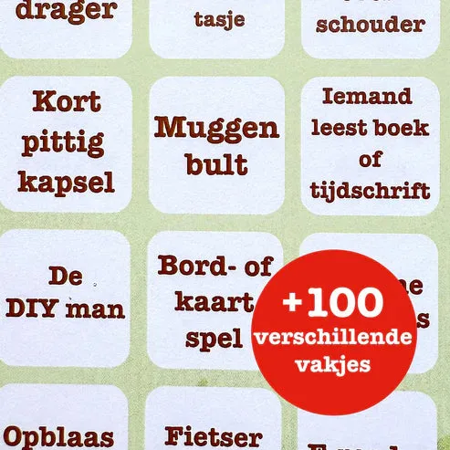Amiek Camping Bingo spel 25 kaarten A6