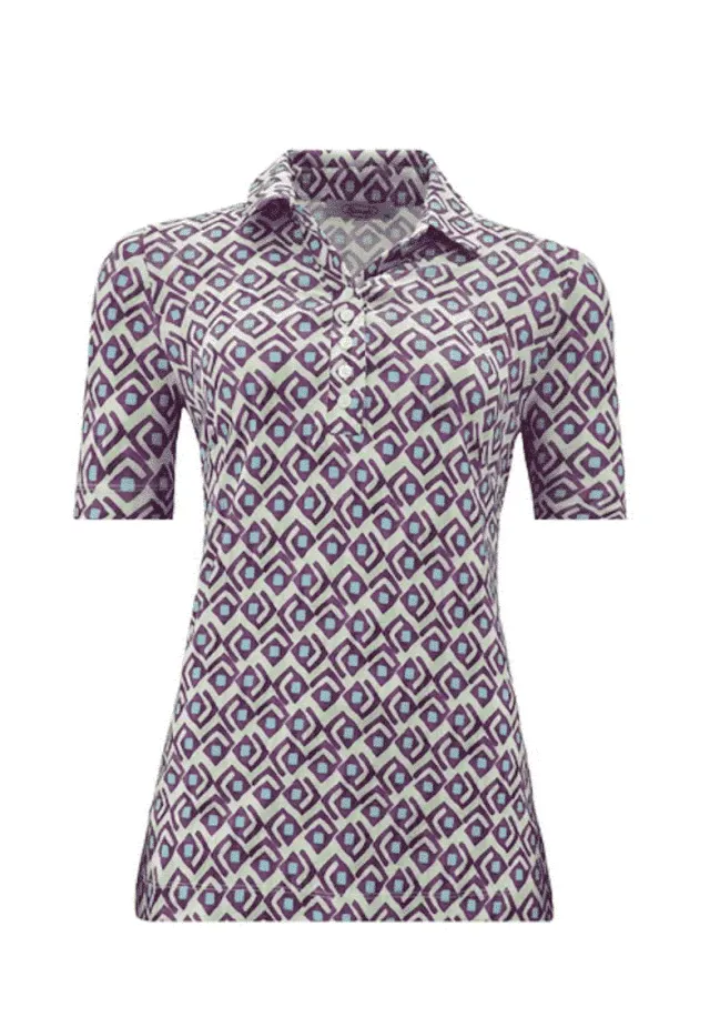 Sensia Orchid BW poloshirt paars korte mouw viscose