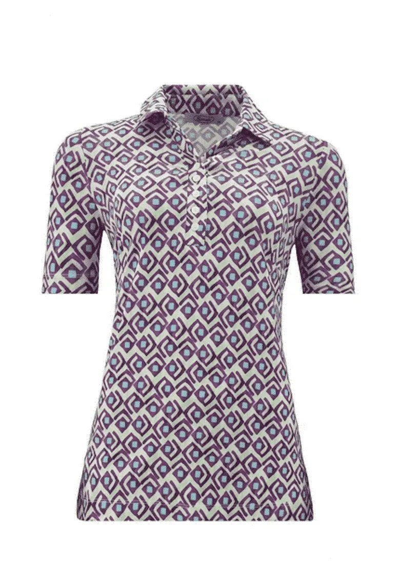 Sensia Orchid BW poloshirt paars korte mouw viscose