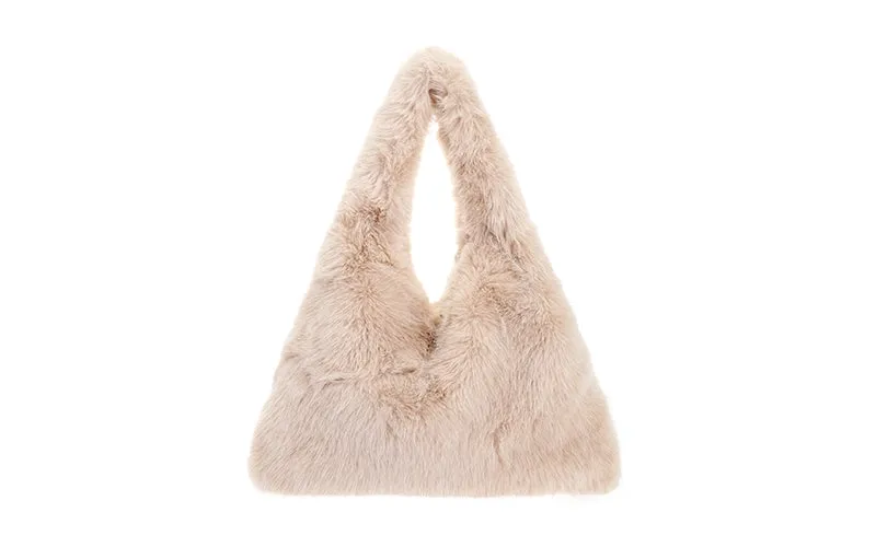 Amiek Verena Shopper tas naturel faux fur