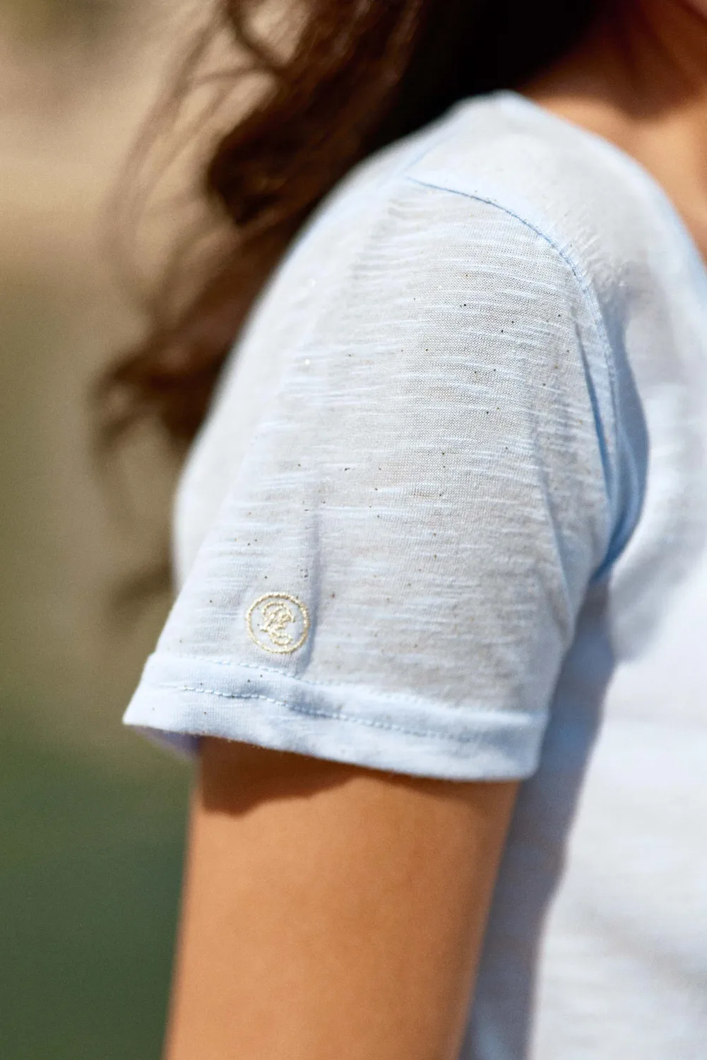 La Petite Etoile Elvie T-shirt lichtblauw katoen
