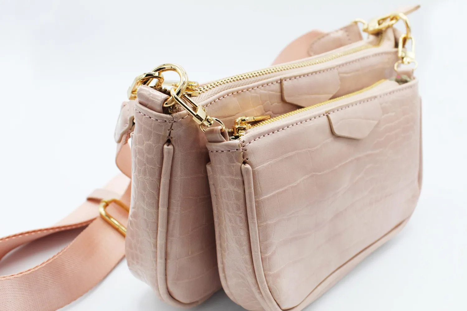 LOVEDRUNKY Crossbody tas Roze afklikbaar vak