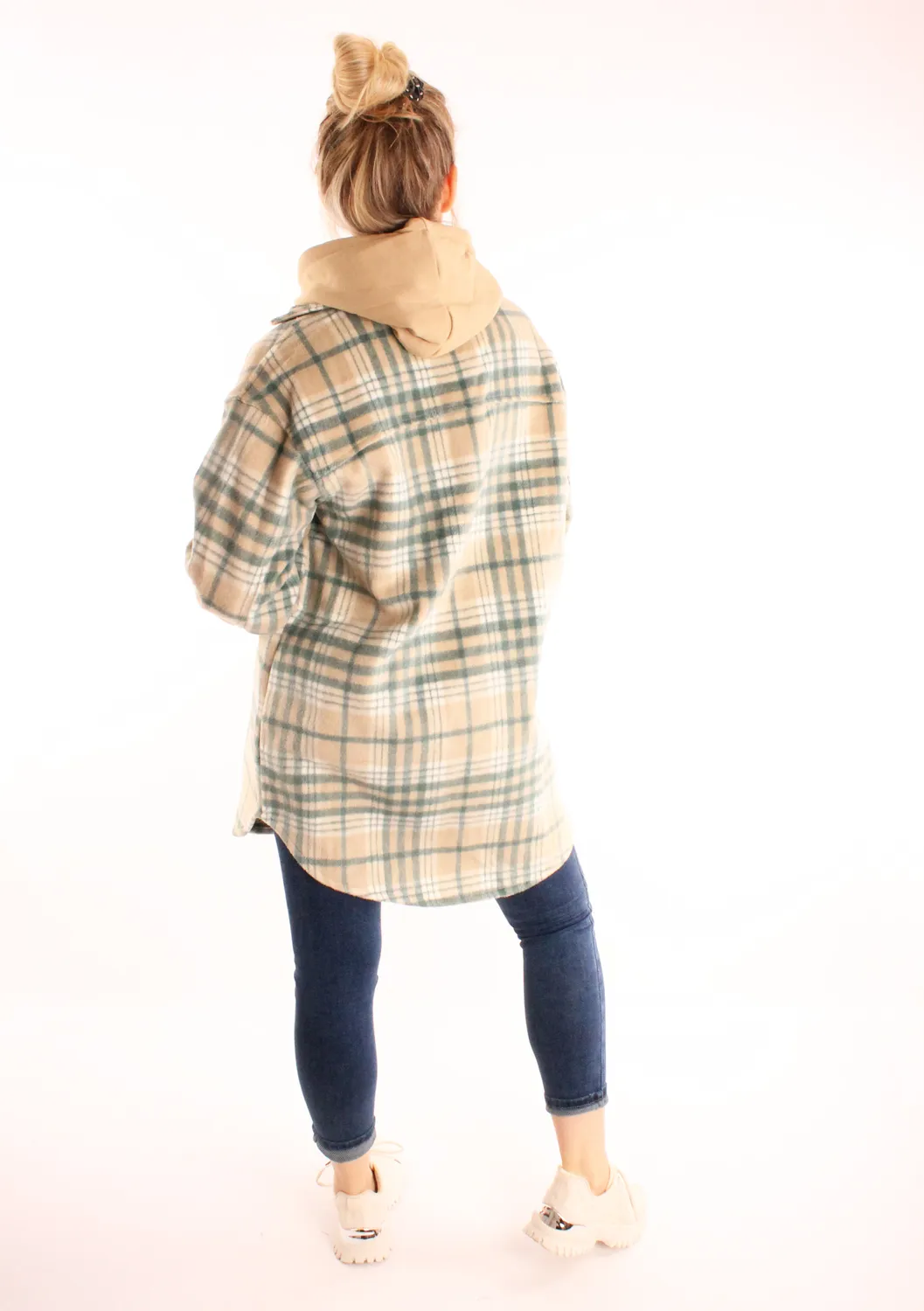 LOVEDRUNKY Geruite jack groen oversized fit