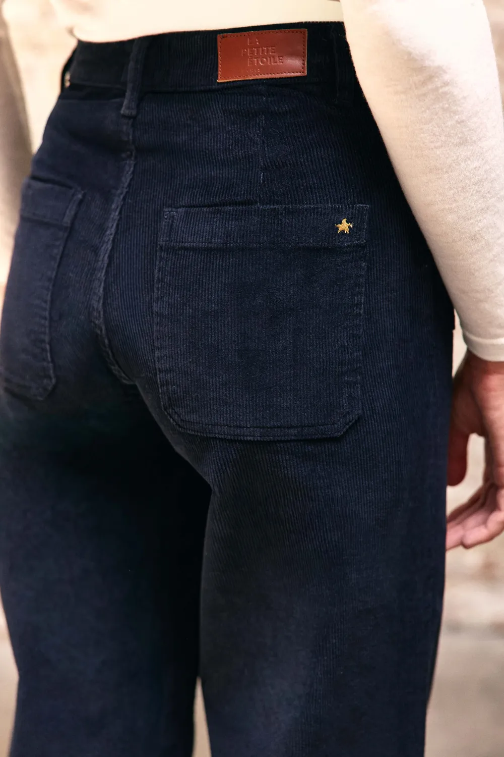 La Petite Etoile Atlanty broek marine wijd fluweel