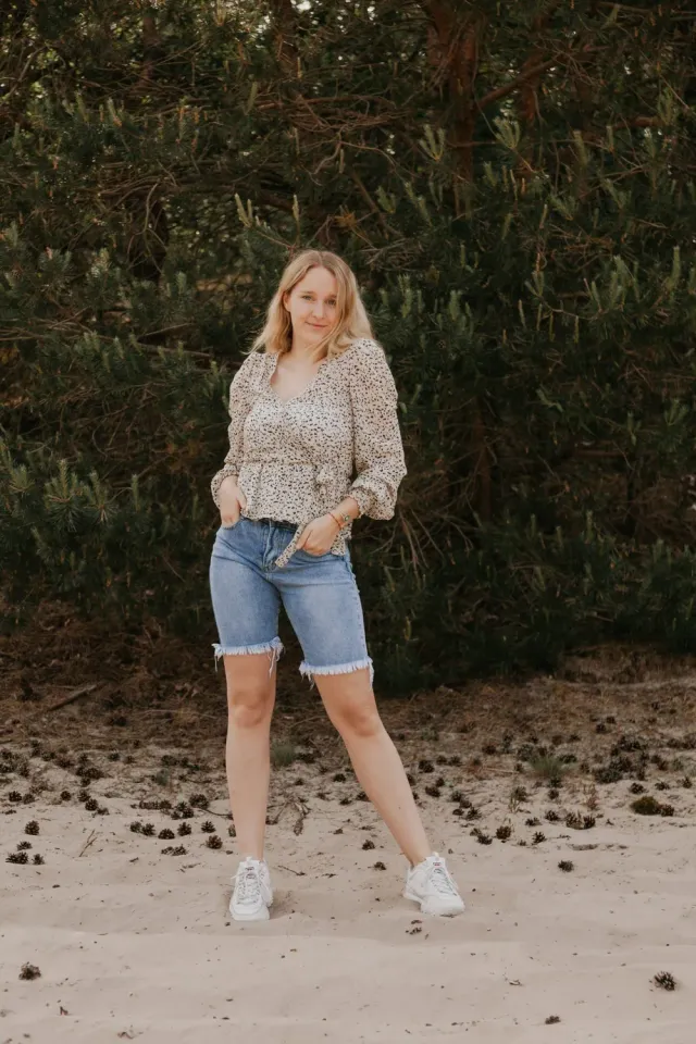 LOVEDRUNKY Biker Short fietsbroekje denim stretch