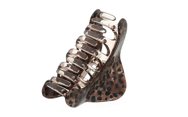 Amiek Beertje Panter haarklem khaki metaal 10 cm