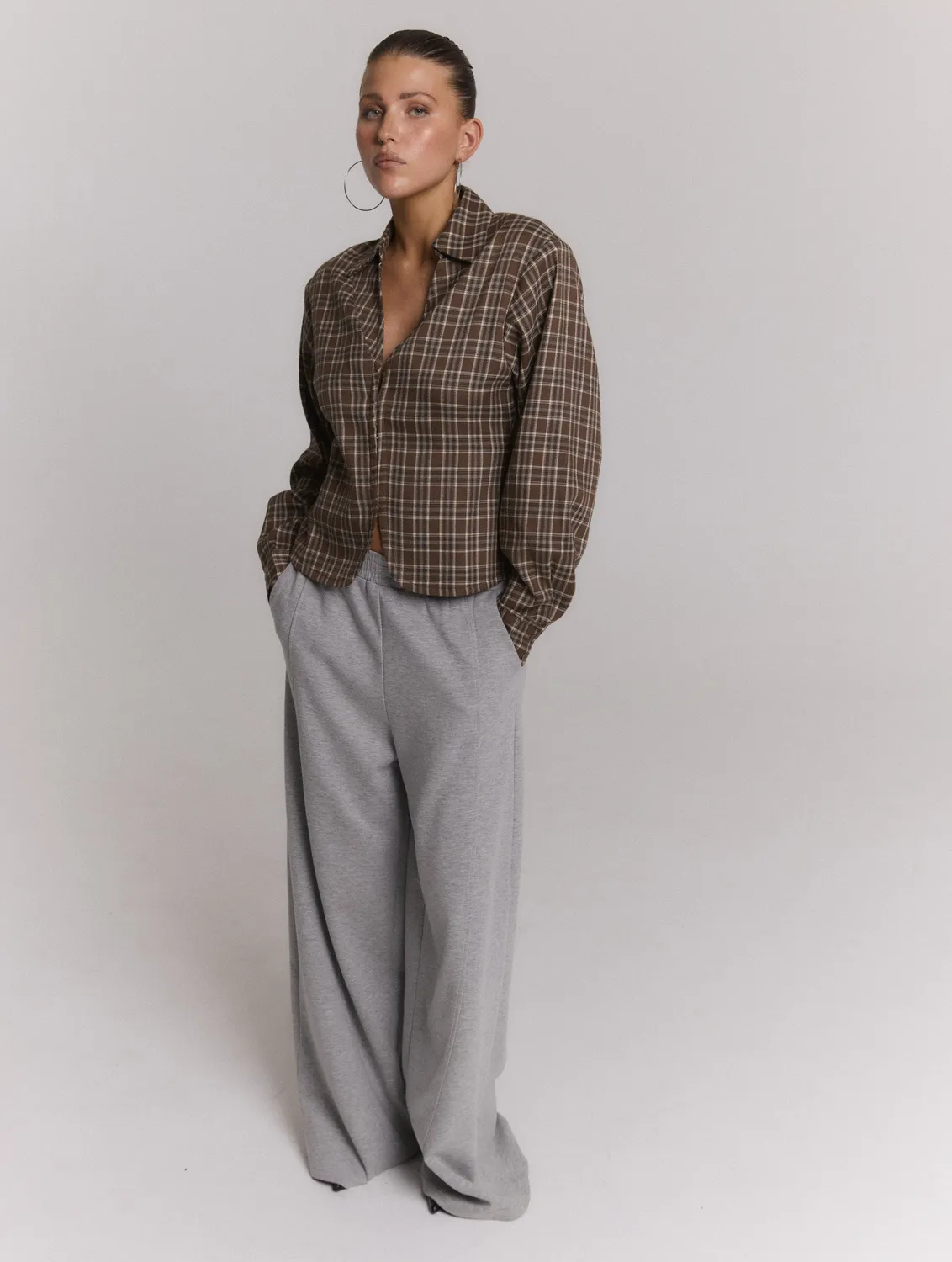 Amiek Syd Check Blouse Bruin Geruit