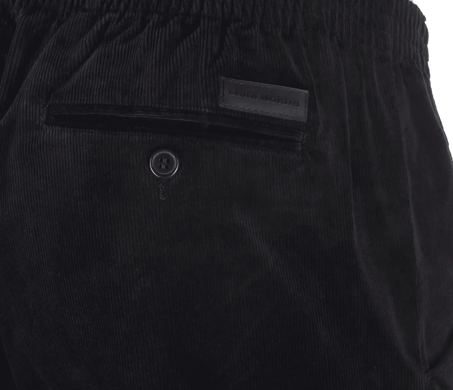 Luigi Morini Amberg heren pantalon marine rib elastiek