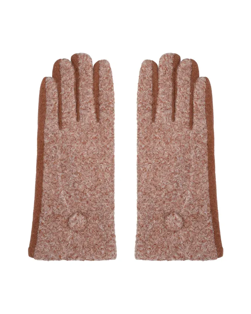 LOVEDRUNKY Furry handschoenen bruin one size warm