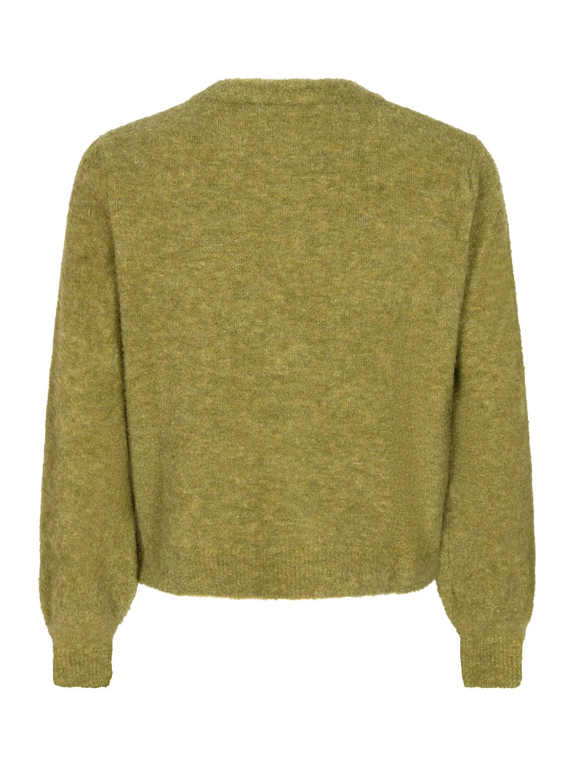 Amiek Eden cardigan green fijngebreid klaverknoop