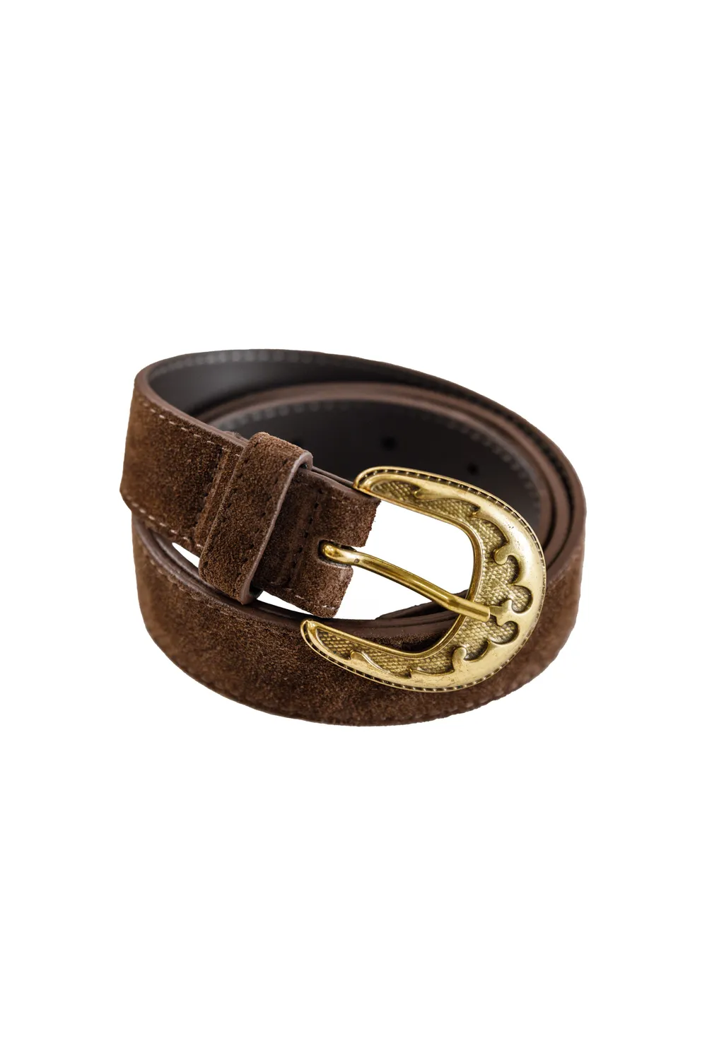 La Petite Etoile Andrea leren riem bruin suède