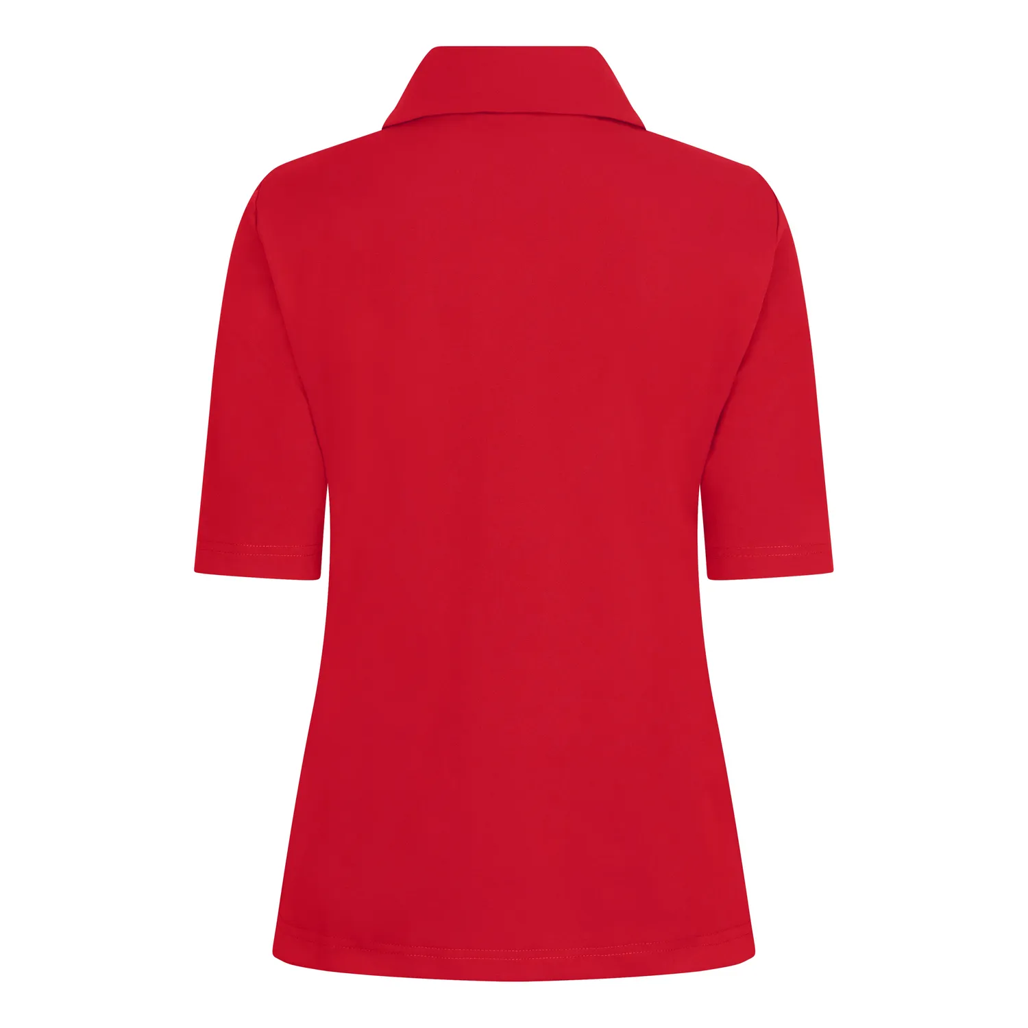 Laboutiek Chic polo rood travel driekwart mouw