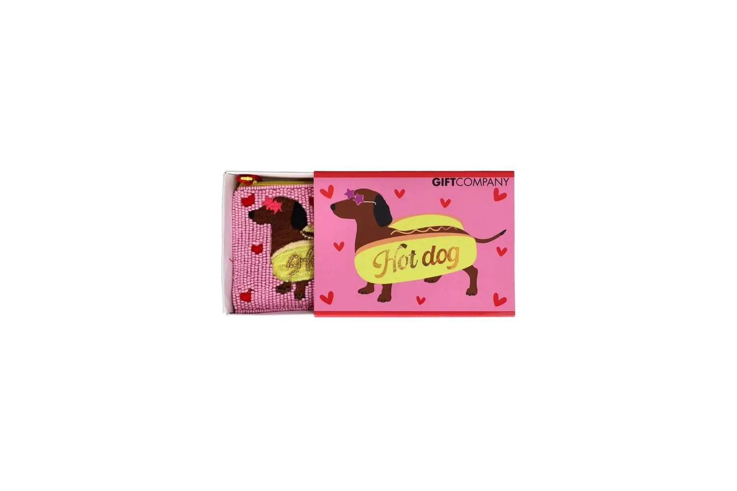 Amiek Teckel Make Up tasje XS roze katoen
