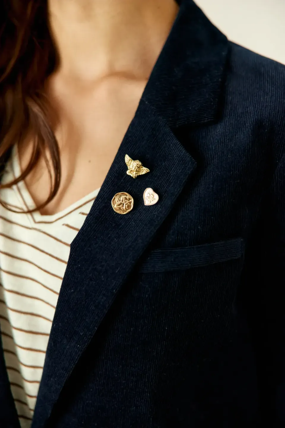 La Petite Etoile Albizi pins goud set van 3