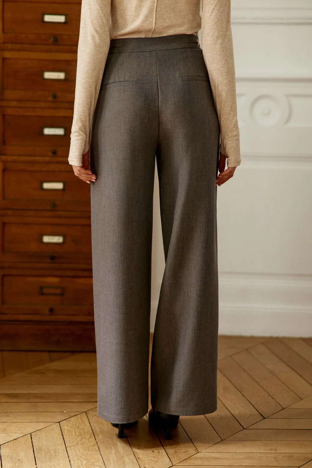 La Petite Etoile Paolino broek taupe wijd