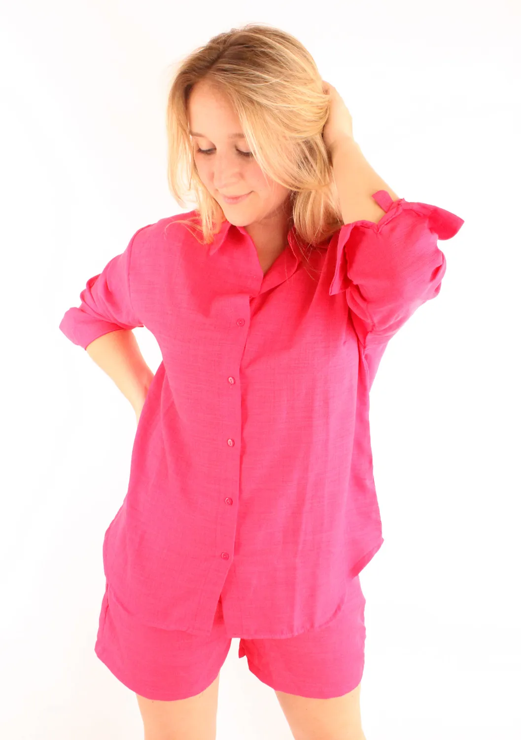 LOVEDRUNKY Muhil blouse set roze met short