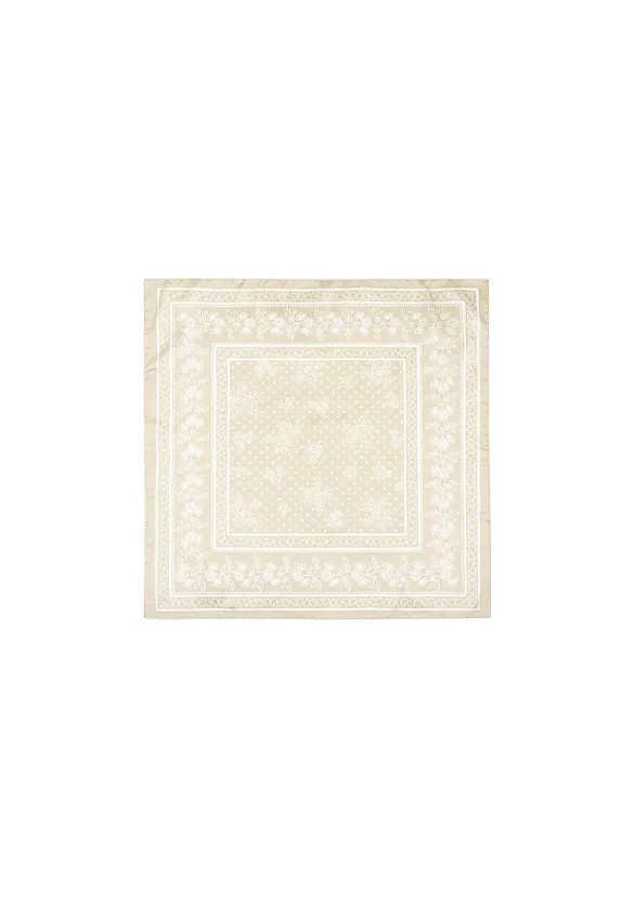 LOVEDRUNKY Stippen sjaal beige bloemen 70 cm