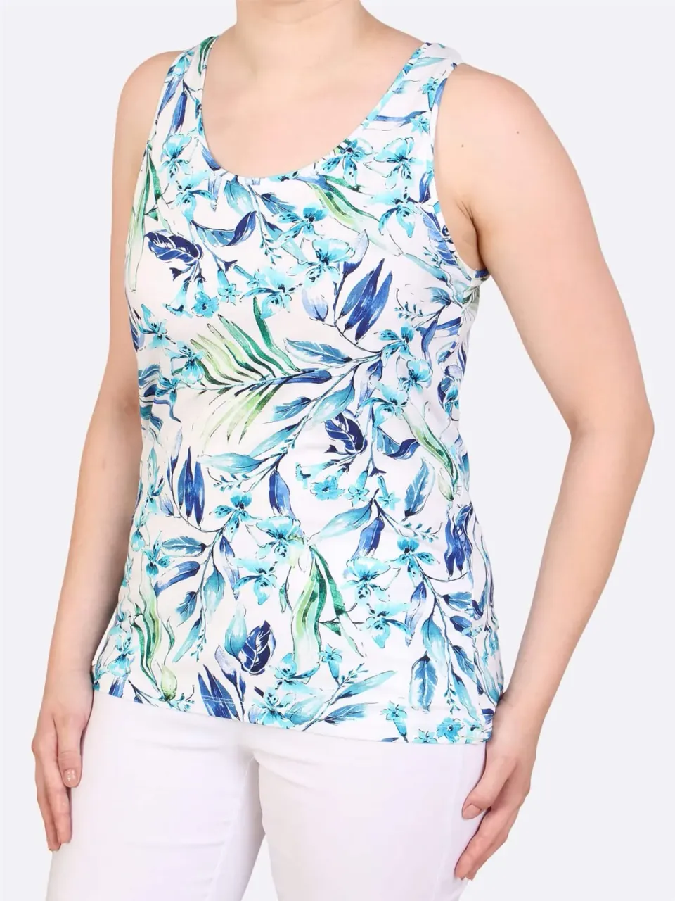 Lea H Borkum top blauw print viscose