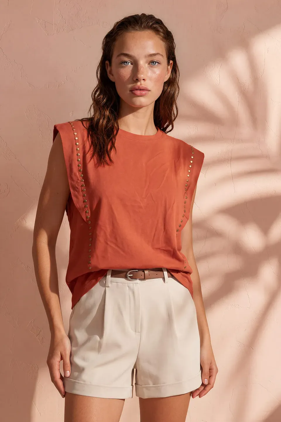 Amiek Isa top brique met studs onesize t/m 40