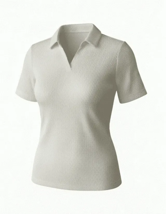 Sensia Bobby poloshirt groen 3/4 mouw viscose
