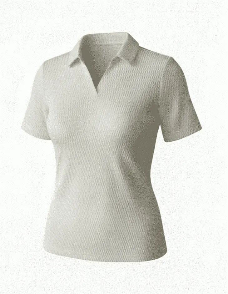 Sensia Bobby poloshirt groen 3/4 mouw viscose